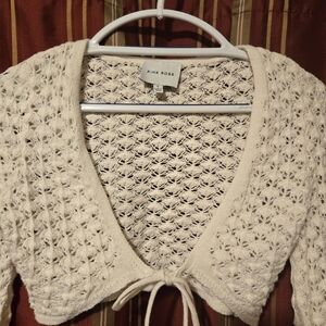 Pink Rose Women's Ivory Knit Shrug